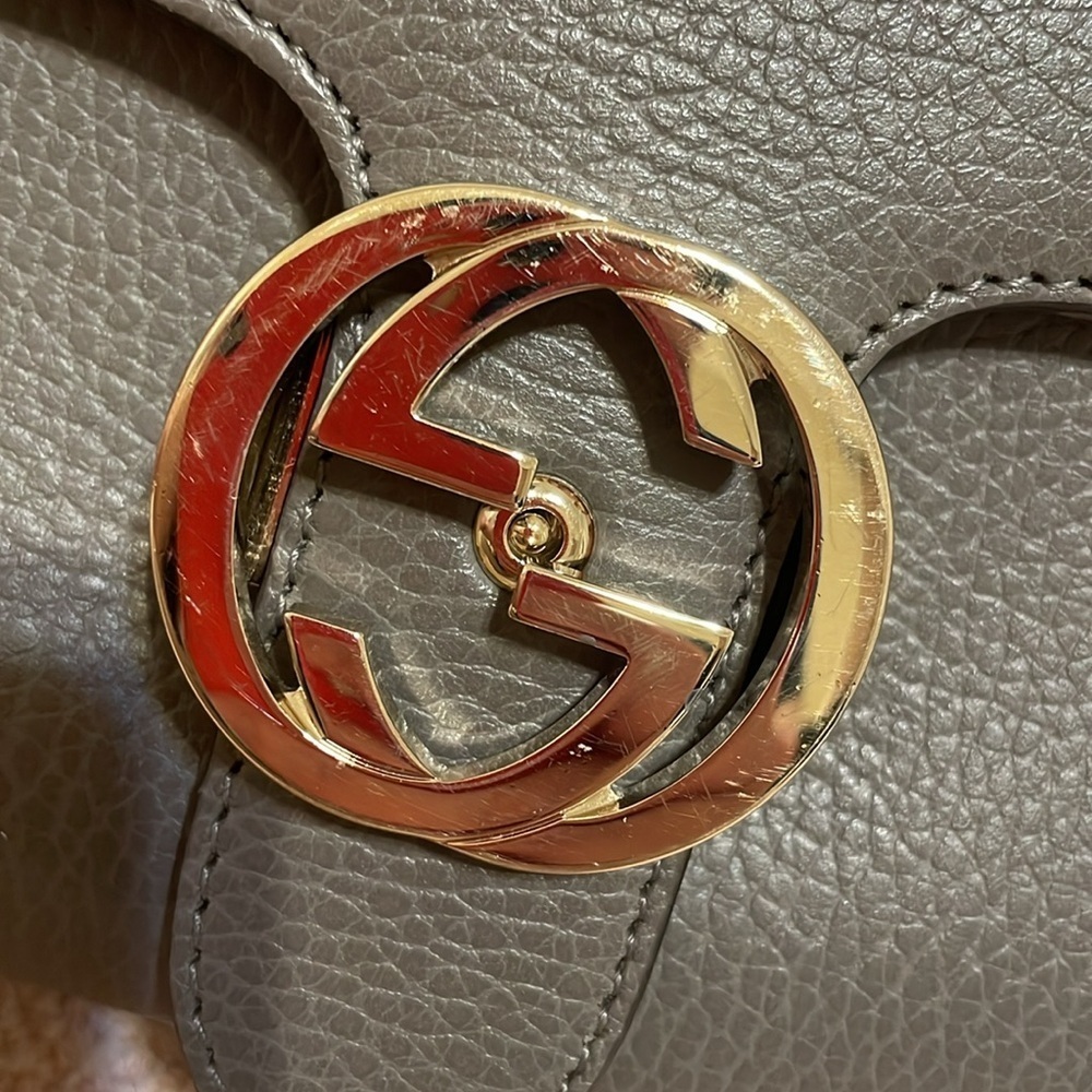 Gucci Interlocking Top Handle Bag in Grey - Picture 6 of 15